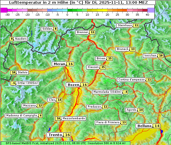 Temperatur, 11. 11. 2025