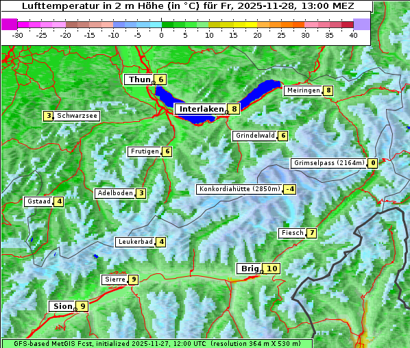 Temperatur, 28. 11. 2025