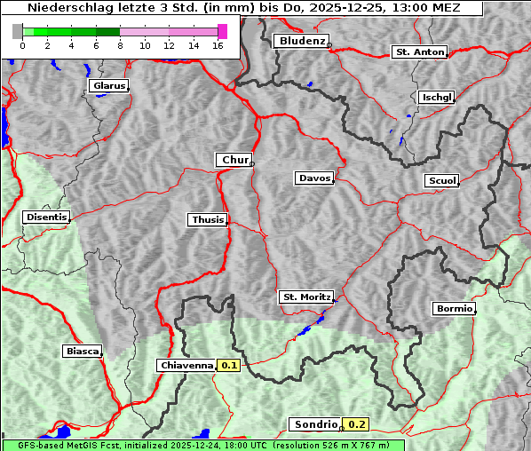 Niederschlag, 25. 12. 2025