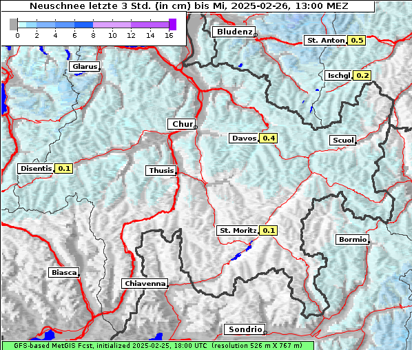 Neuschnee, 26. 2. 2025