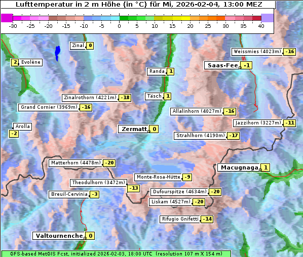 Temperatur, 4. 2. 2026