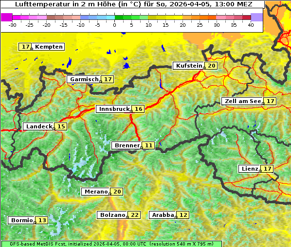 Temperatur, 5. 4. 2026