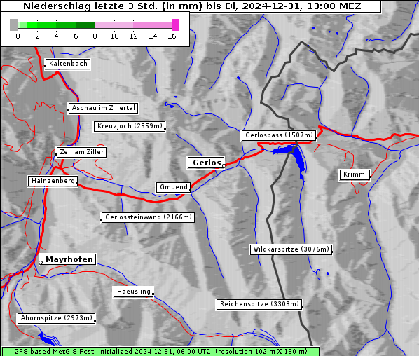Niederschlag, 31. 12. 2024