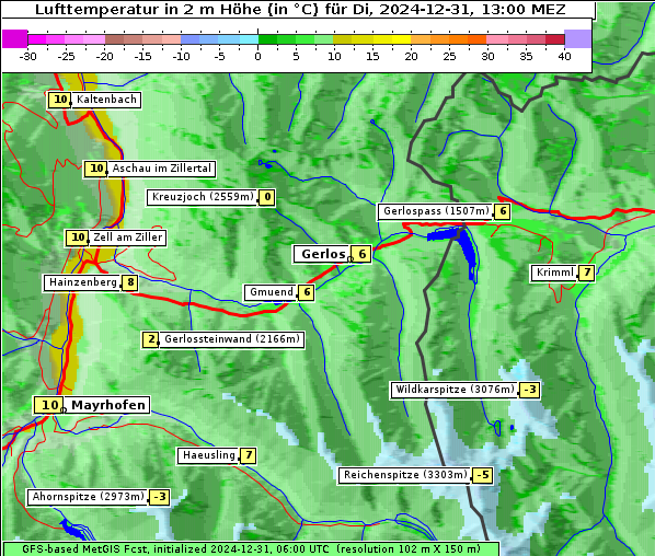 Temperatur, 31. 12. 2024