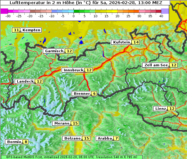 Temperatur, 28. 2. 2026