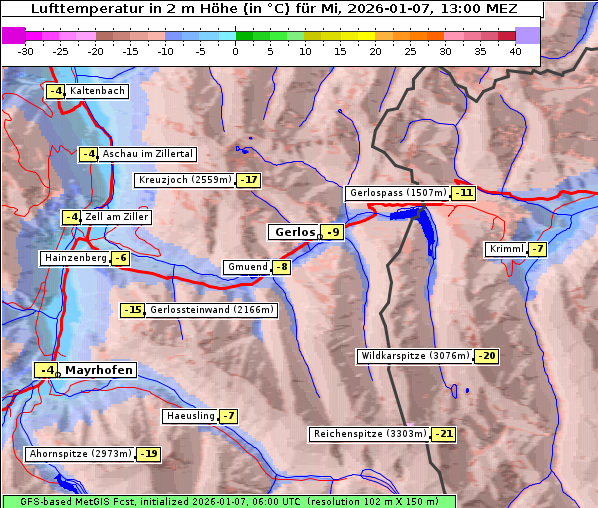 Temperatur, 7. 1. 2026