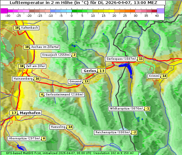 Temperatur, 7. 4. 2026