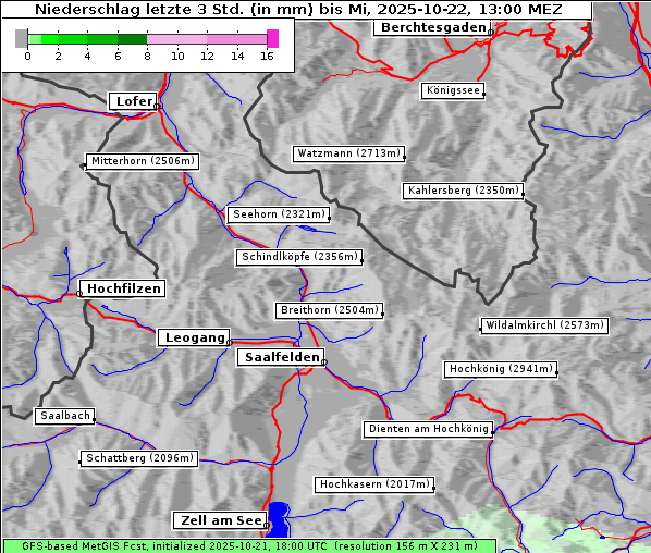 Niederschlag, 22. 10. 2025