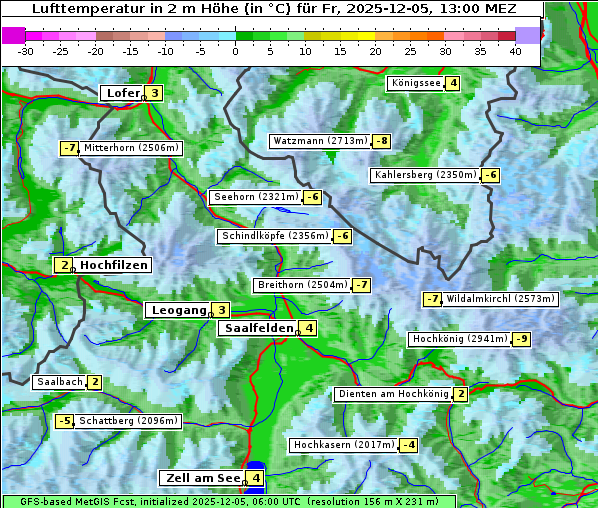 Temperatur, 5. 12. 2025