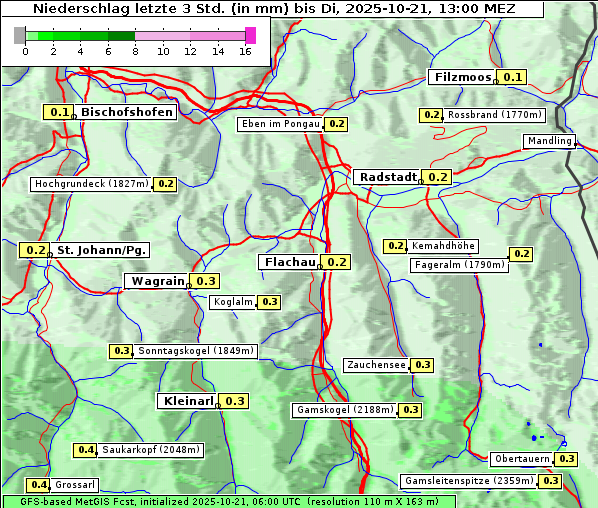Niederschlag, 21. 10. 2025