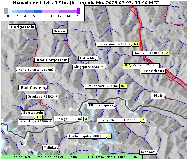 Neuschnee, 7. 7. 2025