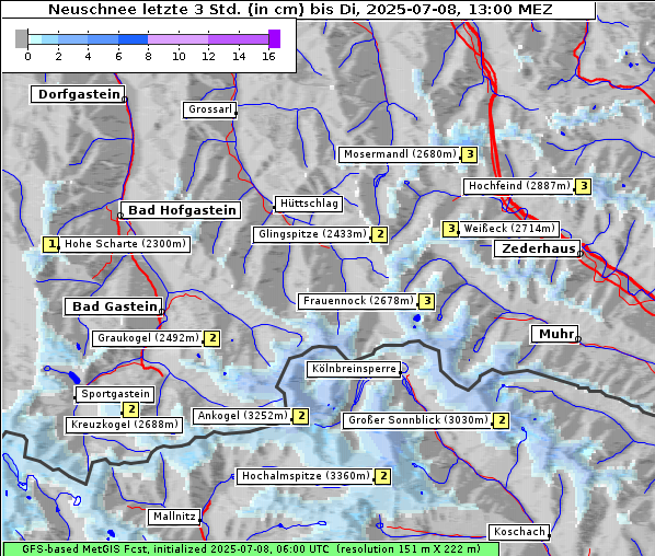 Neuschnee, 8. 7. 2025