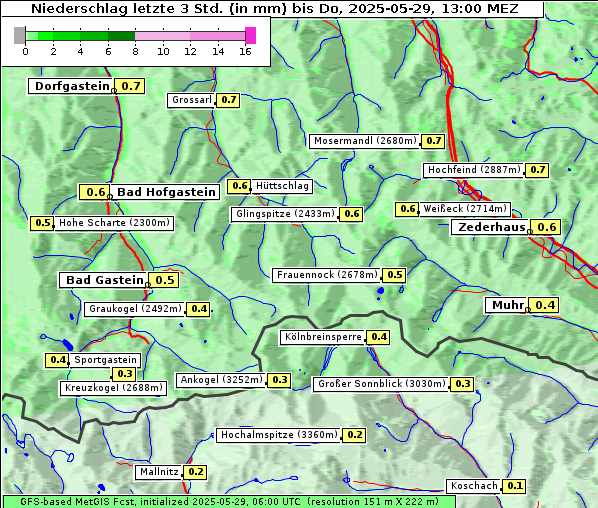 Niederschlag, 29. 5. 2025