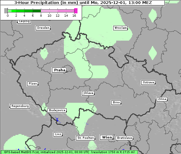 Niederschlag, 1. 12. 2025