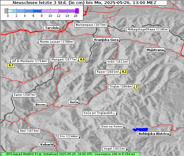 Neuschnee, 26. 5. 2025