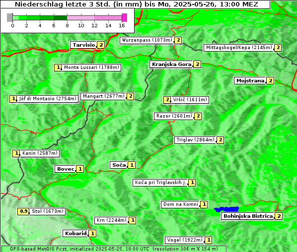 Niederschlag, 26. 5. 2025