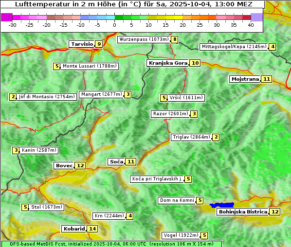 Temperatur, 4. 10. 2025