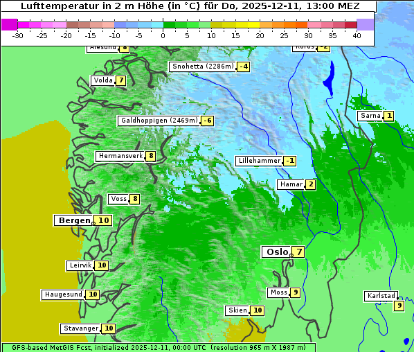 Temperatur, 11. 12. 2025