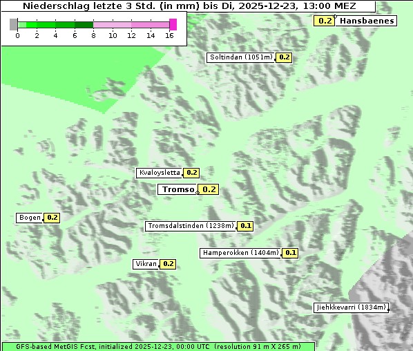 Niederschlag, 23. 12. 2025