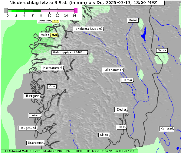 Niederschlag, 13. 3. 2025