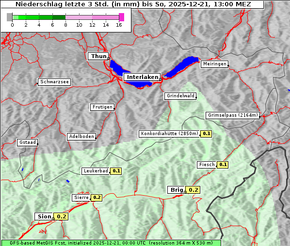 Niederschlag, 21. 12. 2025