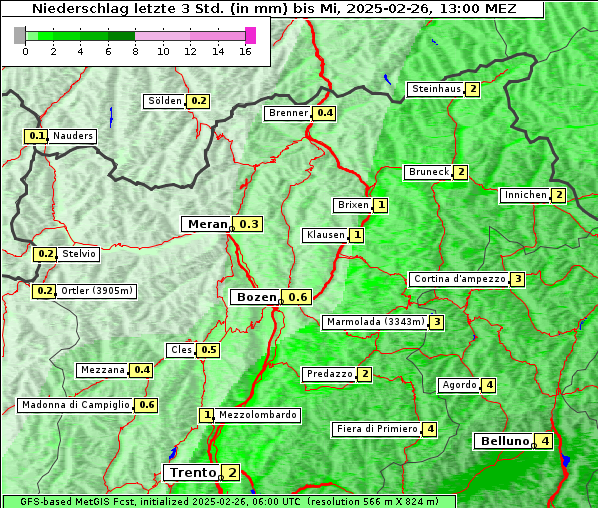 Niederschlag, 26. 2. 2025