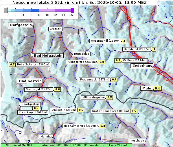 Neuschnee, 5. 10. 2025