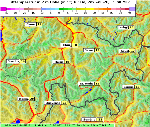 Temperatur, 28. 8. 2025