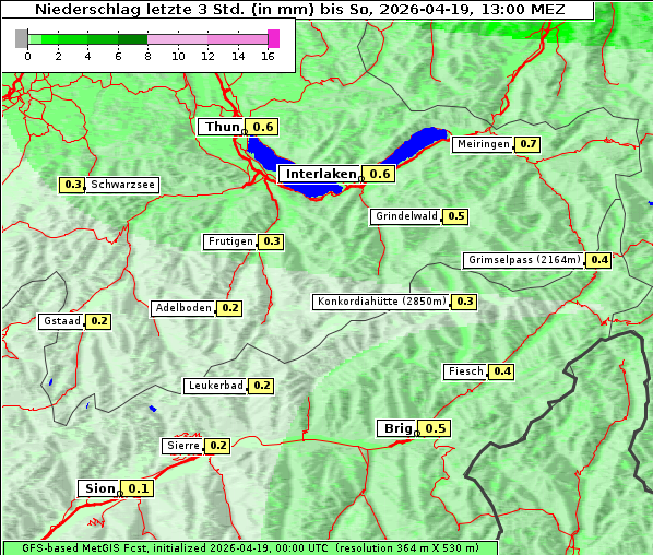 Niederschlag, 19. 4. 2026