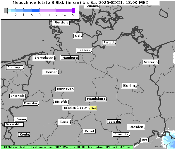 Neuschnee, 21. 2. 2026