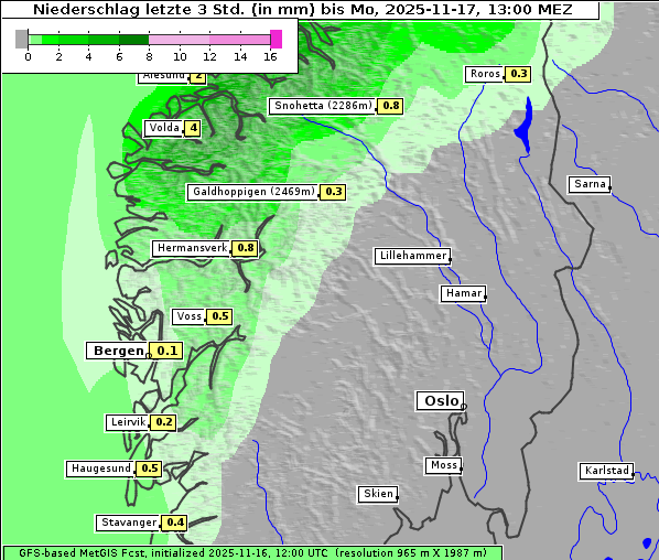 Niederschlag, 17. 11. 2025