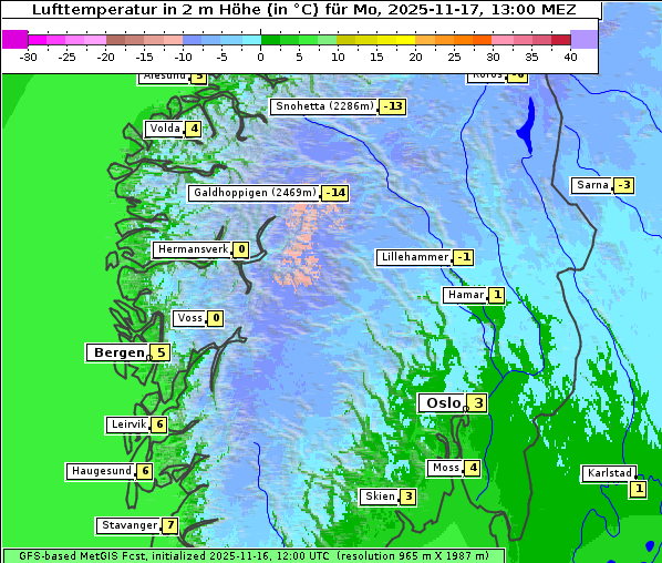 Temperatur, 17. 11. 2025
