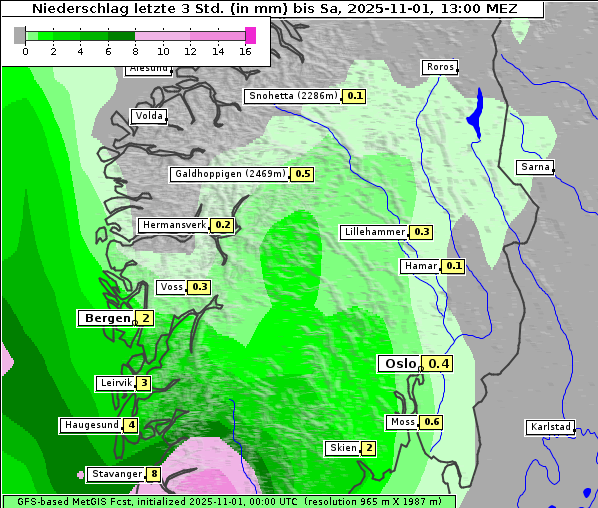Niederschlag, 1. 11. 2025