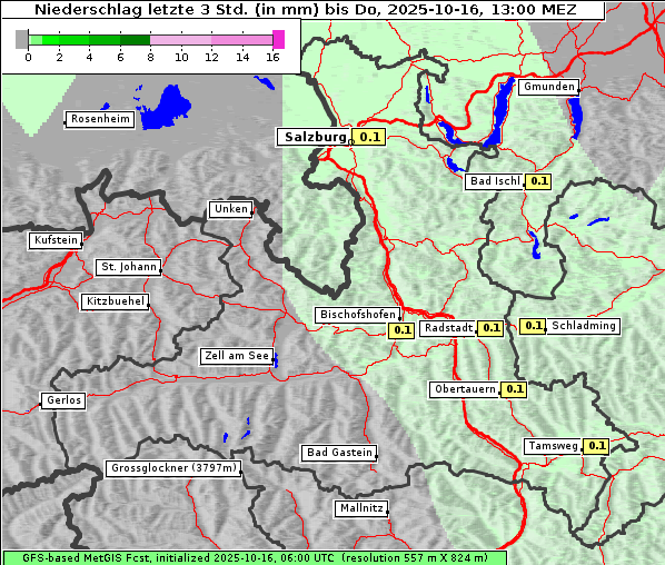 Niederschlag, 16. 10. 2025