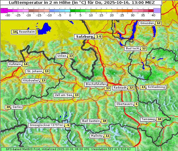 Temperatur, 16. 10. 2025