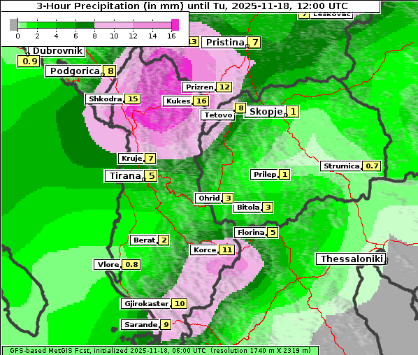 Niederschlag, 18. 11. 2025