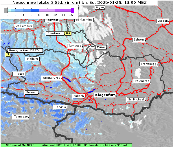 Neuschnee, 26. 1. 2025