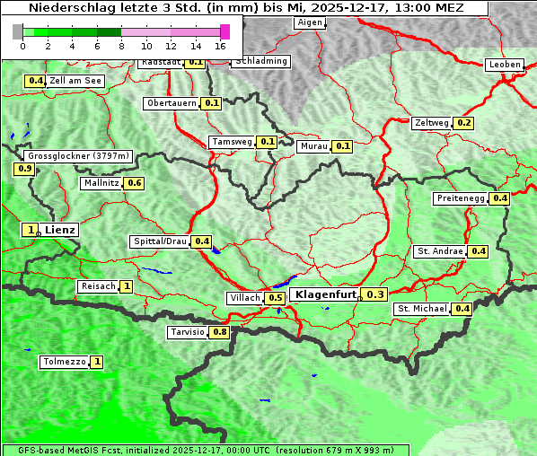 Niederschlag, 17. 12. 2025