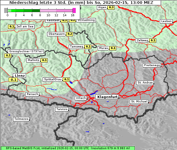Niederschlag, 15. 2. 2026