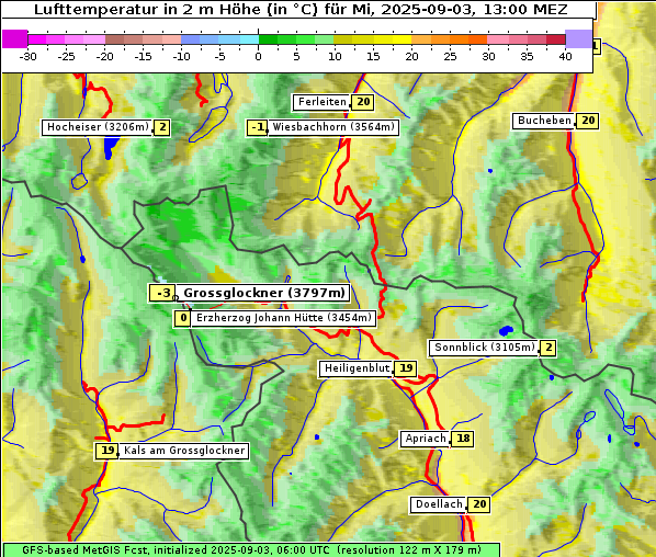 Temperatur, 3. 9. 2025