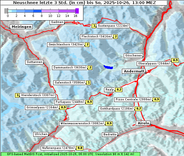 Neuschnee, 26. 10. 2025