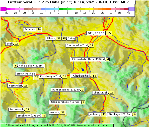 Temperatur, 14. 10. 2025