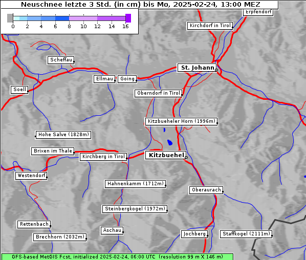 Neuschnee, 24. 2. 2025