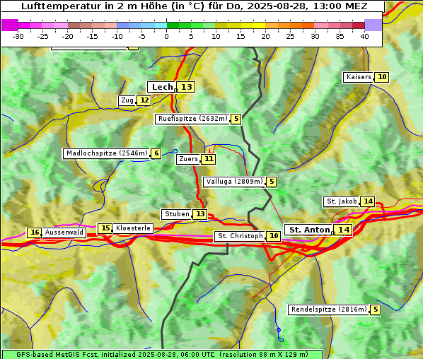 Temperatur, 28. 8. 2025