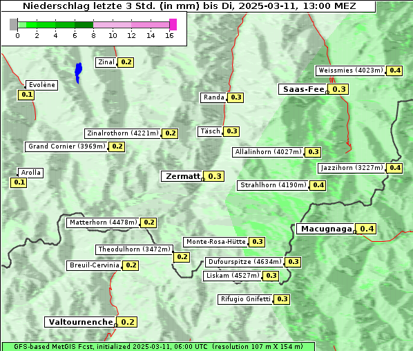 Niederschlag, 11. 3. 2025