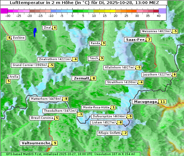 Temperatur, 28. 10. 2025
