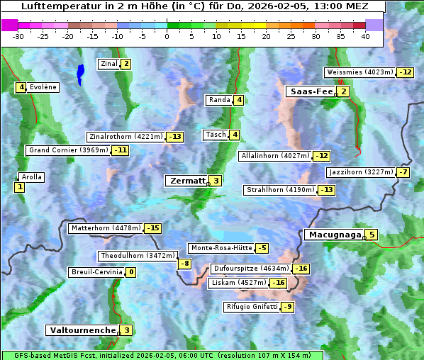 Temperatur, 5. 2. 2026