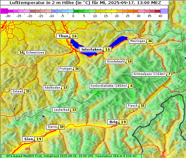 Temperatur, 17. 9. 2025
