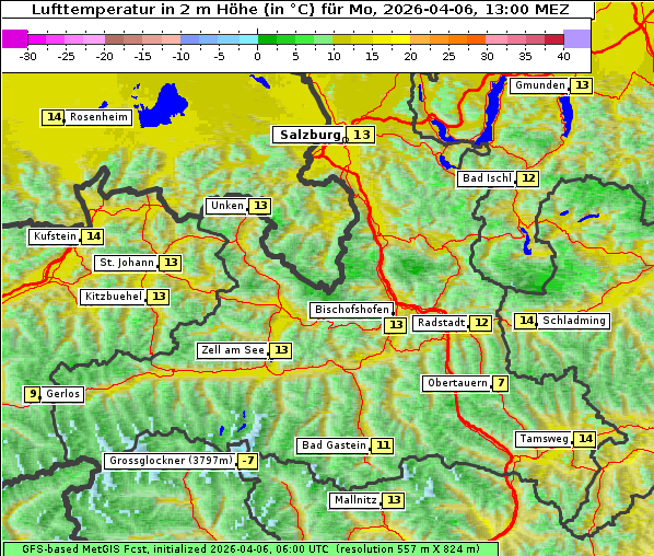 Temperatur, 6. 4. 2026