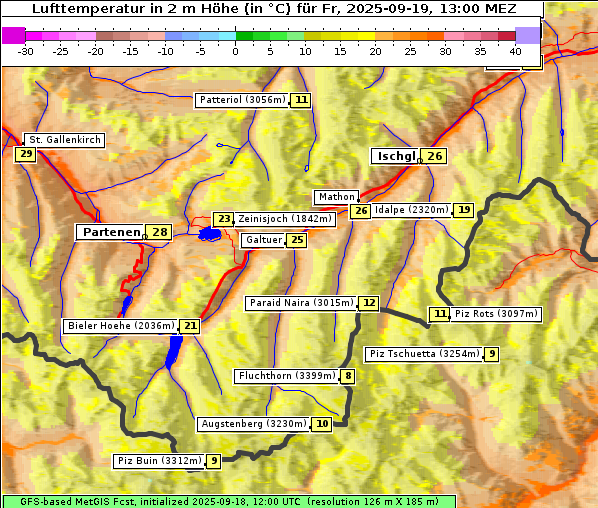 Temperatur, 19. 9. 2025